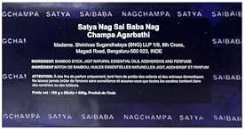 Satya Sai Baba Nag Champak Incense Sticks 180g