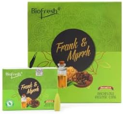 Frank Myrrh Incense Dhoop Cones - 40 Per Box Natural Charcoal-Free