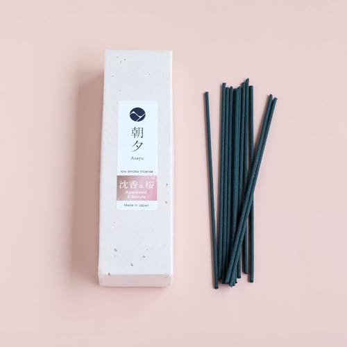 Asayu Japan Premium Incense Sticks Sakura and Agarwood Blend 20g Sampler for Meditation Yoga Relax
