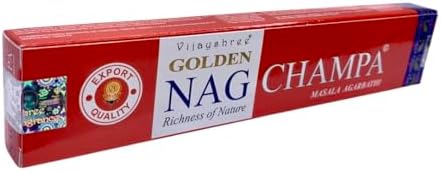 Vijayshree Agarbathi Golden NAG Champa Incense Sticks 15G X 12 1