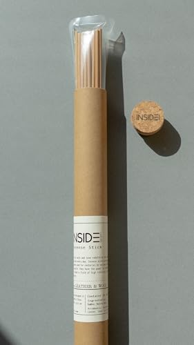 Leather Wood Incense Sticks - 11 Inch Natural Wood Blend - 20 Sticks