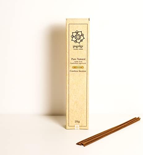 Cambodian Agarwood Oud Incense Sticks - Gold Coreless