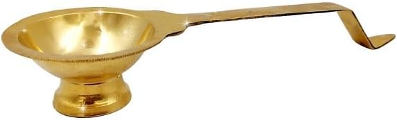 Brass Puja Jyot Kapooram Dhoop Aarti - 70g Incense Burner
