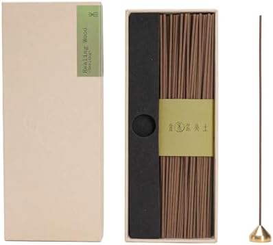 SATORY Wood Incense Set - 60 Sticks and Holder