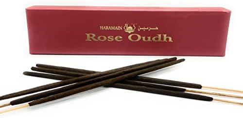 Haramain Rose OUDH Incense Stick - Pure Agarwood and Turkish Rose Blend