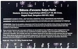 Satya Reiki Incense Sticks 12 Count - Nag Champa