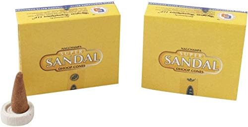 Satya Nag Champa Super Sandal Incense Dhoop Cones 12 Pack