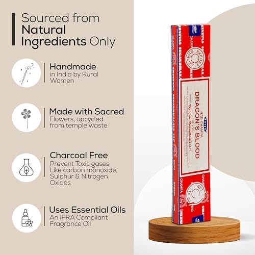 Raajsee Satya Nag Champa Incense Sticks 15g x 3 Pack with Holder