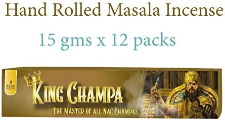 Soul Sticks Hand-Rolled Incense Sticks King Champa 180 Gram Box