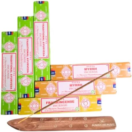ANKCIENSE Incense Holder Pack of 3 with 90 Sticks
