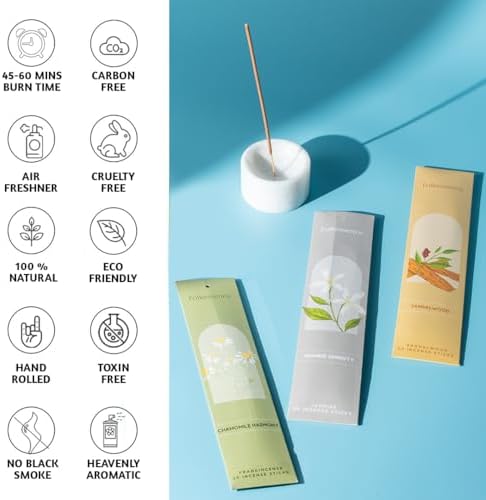 Folkculture Incense Sticks with Holder Set of 6 - Fall Scents