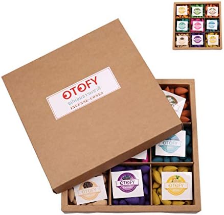 OTOFY Backflow Incense Cones 360 Pcs Natural Waterfall Tulip Jasmine Lavender Rose for Meditation Yoga