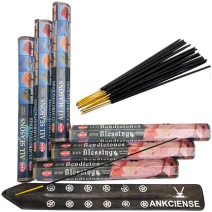 Sandalwood Vanilla Incense Bundle with Holder 120 Sticks
