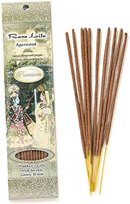 Prabhujis Gifts Rasa Lila Incense Sticks - Agarwood 3 Packs of 10