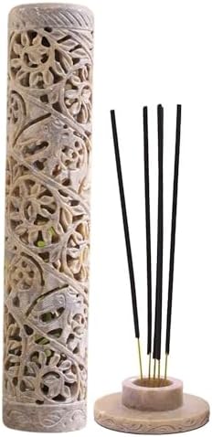 Carry Me Marble Soapstone Incense Stick Holder - Handmade Elephant Decor
