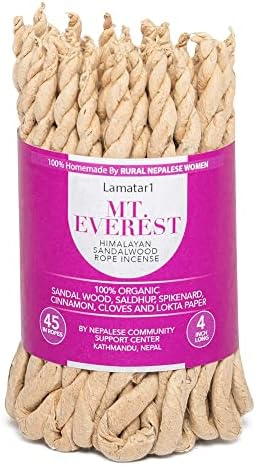 Handmade Himalayan Sandalwood Organic Tibetan Rope Incense from Nepal