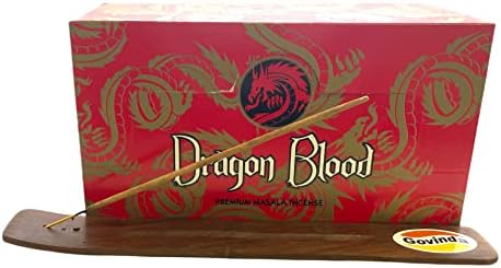 Govinda Incense Stick Holder Bundle with Nandita Dragon Blood Incense Sticks