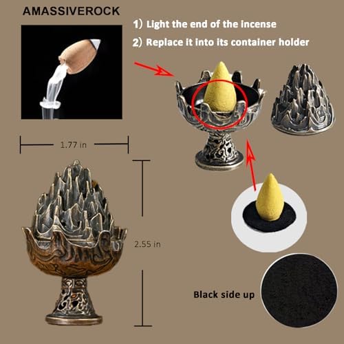 Sandalwood Incense Coils with Brass Holder 42 PCS