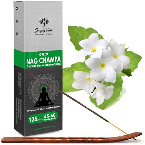 Simply Vedic Nag Champa Incense Sticks 250g with Holder
