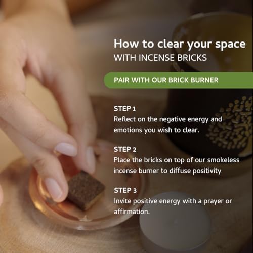 Palo Santo and White Sage Smokeless Incense Bricks Set
