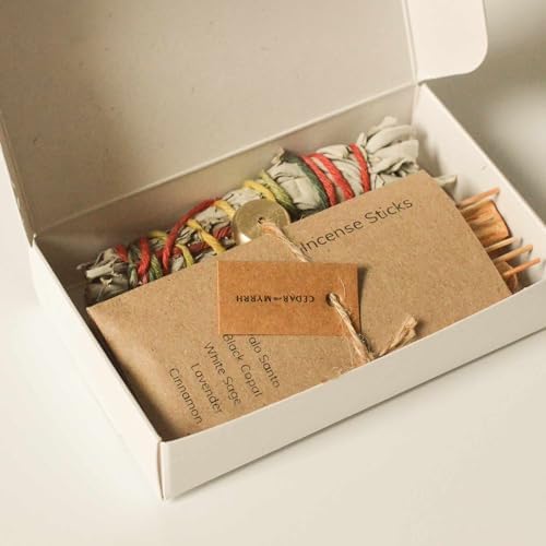 Burning Ritual Kit with Mini White Sage and Incense Sticks