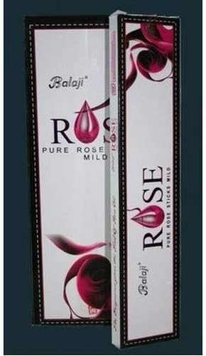 Balaji Pure Rose Incense Sticks 12 Units x 15 Sticks