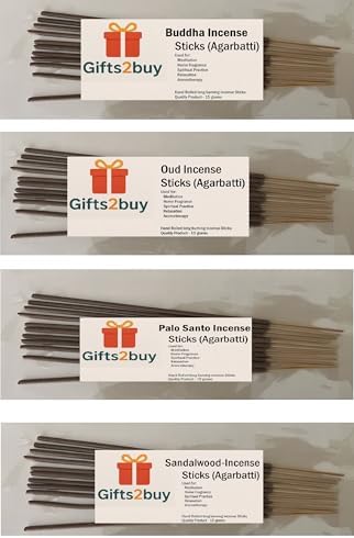 Gifts2buy Premium Incense Sticks Pack 4 Fragrances