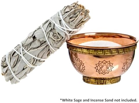 7 Chakras Copper Offering Bowl for Altar Use