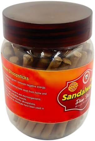 Organic Sandalwood Dhoop Incense Sticks 50 Pieces