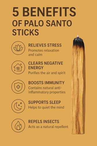 20 Sticks Premium Palo Santo Incense from Peru for Purifying and Meditating