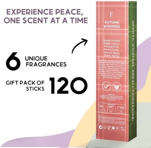 Folkulture Fall Incense Set of 6 with 45 Min Burn Time