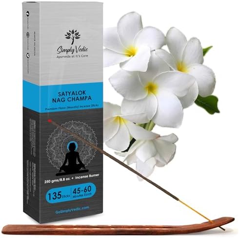 Simply Vedic Nag Champa Incense Sticks 250g with Holder 1