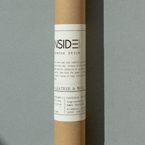Leather Wood Incense Sticks - 11 Inch Natural Wood Blend - 20 Sticks