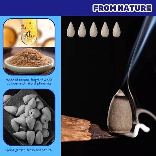 100Pcs Agarwood Incense Cones for Meditation Yoga