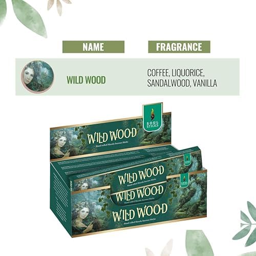 Soul Sticks Natural Incense Sticks Wild Wood 180 Gram Box