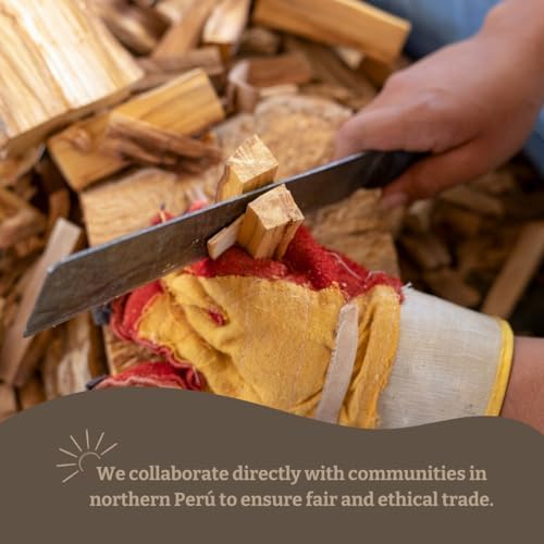 Oxhala Palo Santo Sticks Pack of 10 Handcrafted in Peru