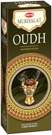 HEM Mukhalat Oudh Incense Sticks 120 Sticks 6 Boxes 9 Inches Long