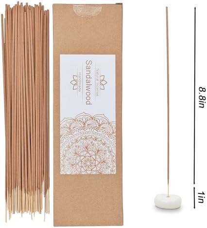 TOSAMC Sandalwood Incense Sticks 120pcs Natural Burn