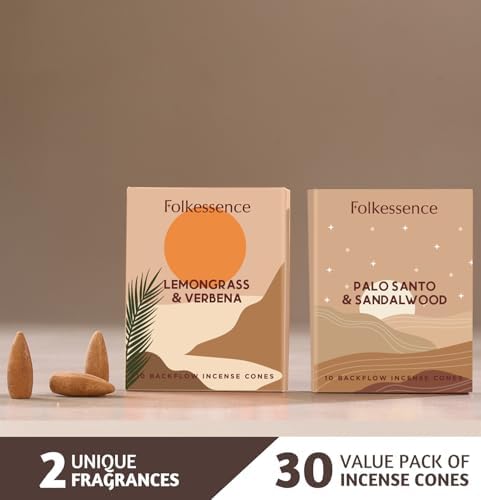 Folkulture Backflow Incense Cones Pack of 20