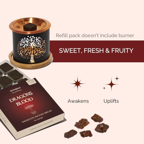 Aromafume Dragons Blood Incense Bricks 3 Trays x 9 Pieces Each Refill Pack