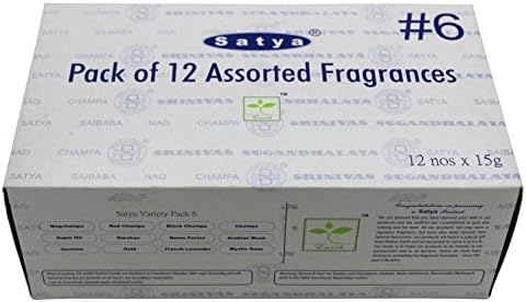 Satya Bangalore Set of 12 Incense Sticks Variety Pack