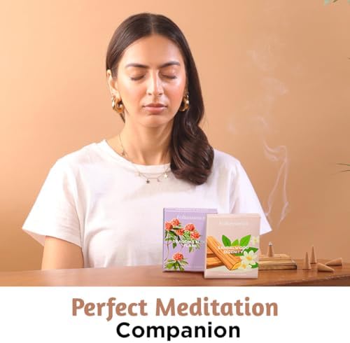 Folkulture Incense Cones Set of 60 6 Different Scents Relaxation Meditation