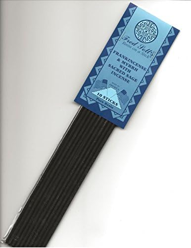 FRED SOLLS Resin On A Stick Frankincense Myrrh Sacred Sage Incense 10 Pieces