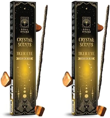 Soul Sticks Thick Vanilla Scented Incense Sticks with Healing Crystals