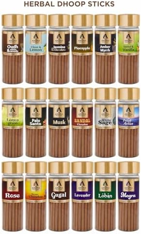 The Aroma Factory Organic Incense Sticks Palo Santo Amber Myrrh 2 x 100g