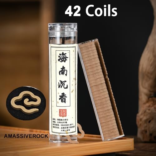 Agarwood Coils Incense 42PCS Natural Spiral Burner