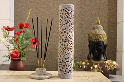 Carry Me Marble Soapstone Incense Stick Holder - Handmade Elephant Decor