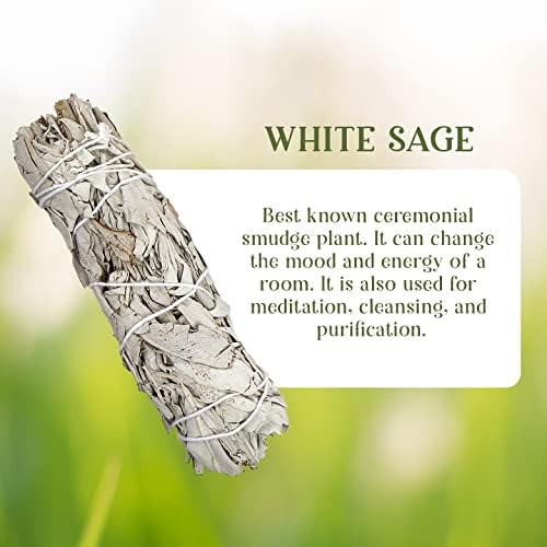MECKA White Sage Smudge Sticks 3 Pack for Cleansing and Relaxation