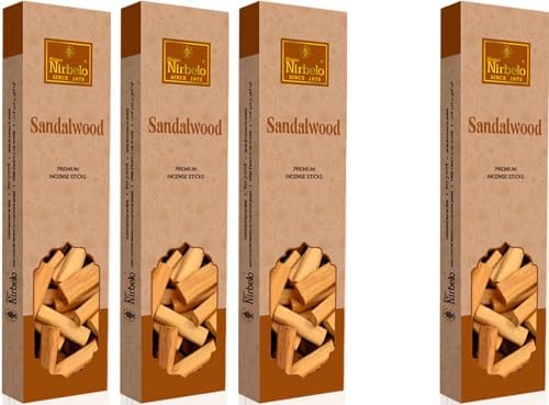 NIRBELO Hand Rolled Masala Incense Sticks Sandalwood Pack of 36