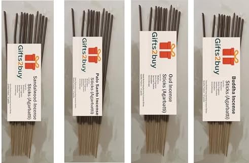 Gifts2buy Premium Incense Sticks Pack 4 Fragrances